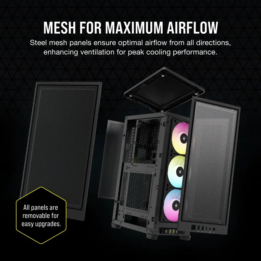 Corsair 2000D Rgb Airflow Mini-Itx Mid Tower Cabinet Black (CC-9011246-WW) – TechCure India