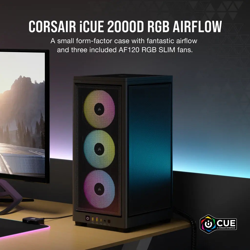 Corsair 2000D Rgb Airflow Mini-Itx Mid Tower Cabinet Black (CC-9011246-WW) – TechCure India