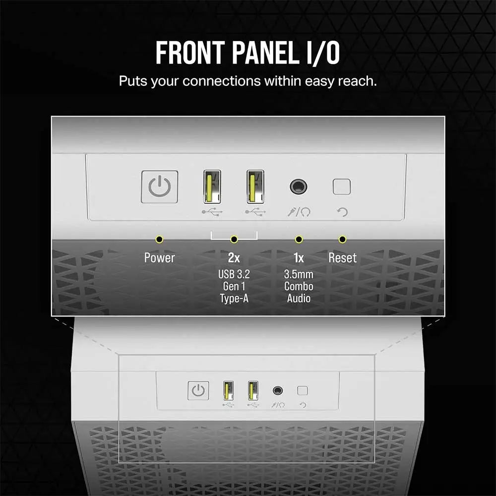 Corsair 3000D Airflow SI Edition Atx Mid Tower Cabinet (White) (CC-9011253-WW) – TechCure India
