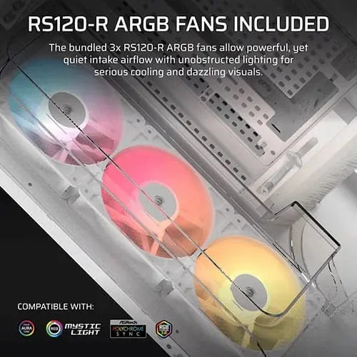 Corsair Air 5400 RS-R ARGB E-ATX Mid Tower Cabinet White (CC-9011319-WW) – TechCure India