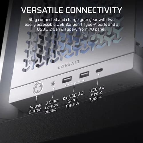 CORSAIR Frame 4000D RS ARGB EATX Mid Tower Cabinet ( White ) – photo 6 – TechCure India