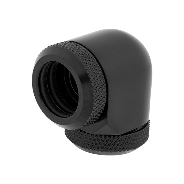 Corsair Hydro X Series XF Hardline 90° 14mm OD Fitting Twin Pack (Black) – TechCure India