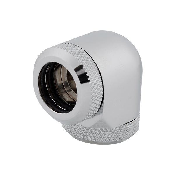 Corsair Hydro X Series XF Hardline 90° 14mm OD Fitting Twin Pack (Chrome) – TechCure India