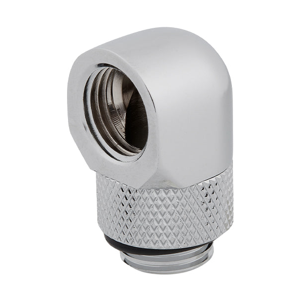 Corsair Hydro X Series XF Hardline 90° Rotary Adapter Twin Pack (Chrome) – TechCure India