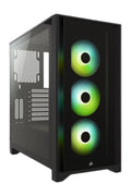 Corsair iCUE 4000X RGB Tempered Glass Mid-Tower ATX PC Case - Black – Model CC-9011204-WW – TechCure India