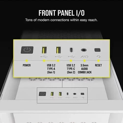 CORSAIR iCUE 5000D RGB AIRFLOW Mid Tower White Cabinet – TechCure India