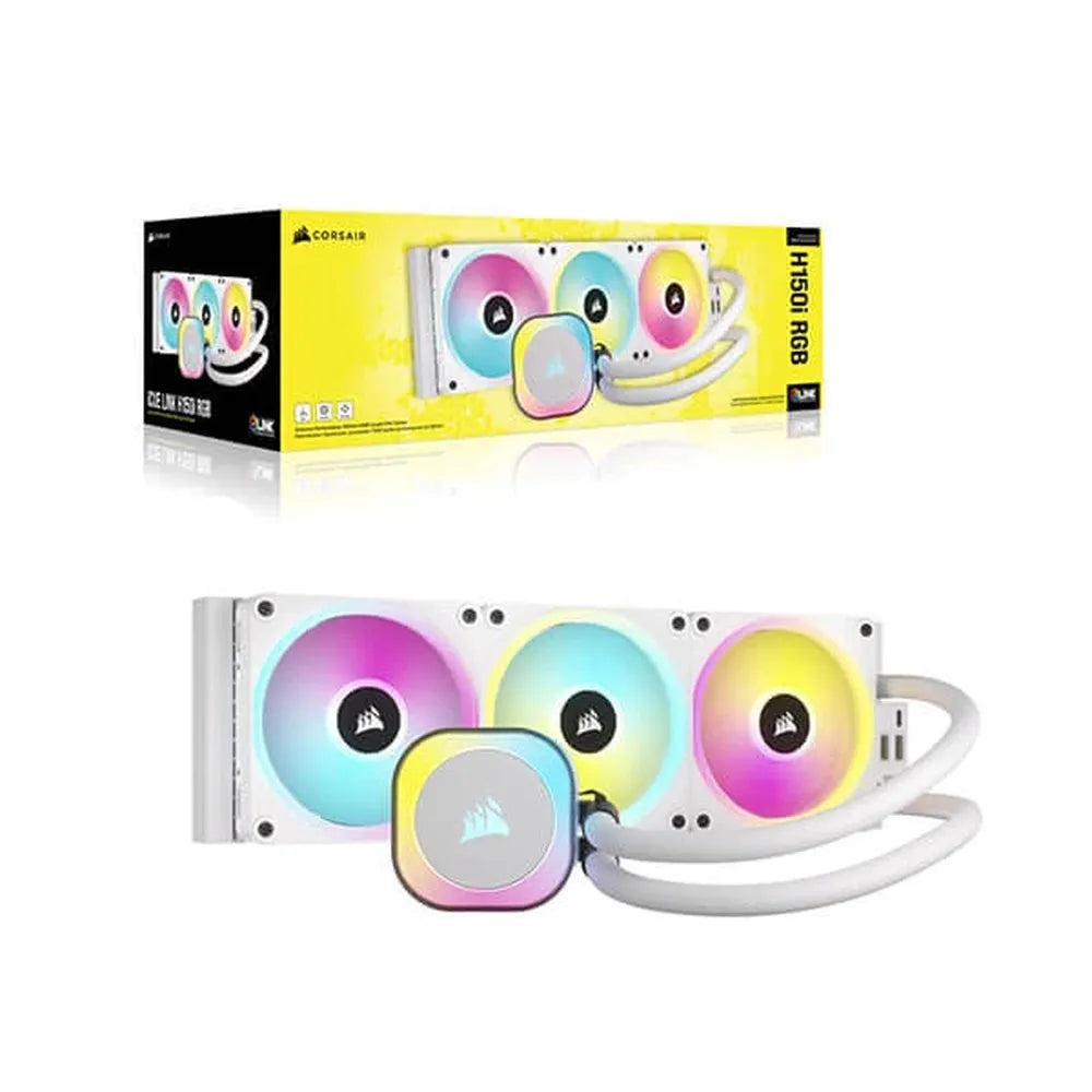 CORSAIR ICUE Link H150i 360mm RGB CPU Liquid Cooler (White) – photo 8 – Model CW-9061006-WW – TechCure India