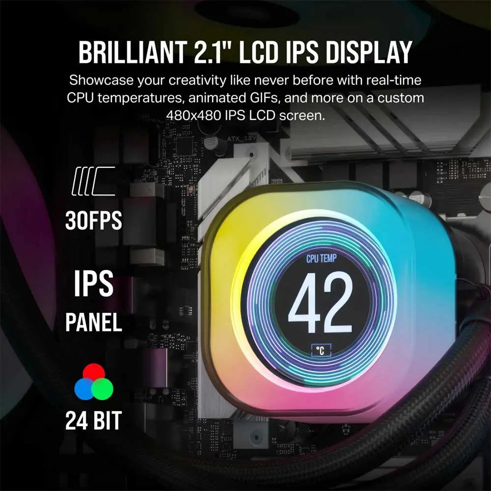 Corsair iCUE LINK H150i LCD 360mm CPU Liquid Cooler Black (CW-9061008-WW) – TechCure India