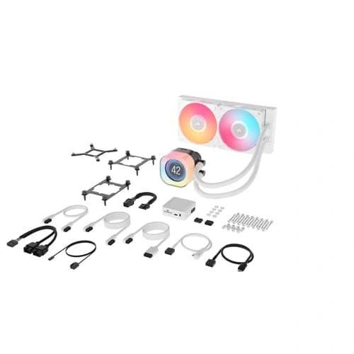 Corsair iCUE LINK Titan 240 RX LCD RGB White CPU Liquid Cooler – TechCure India