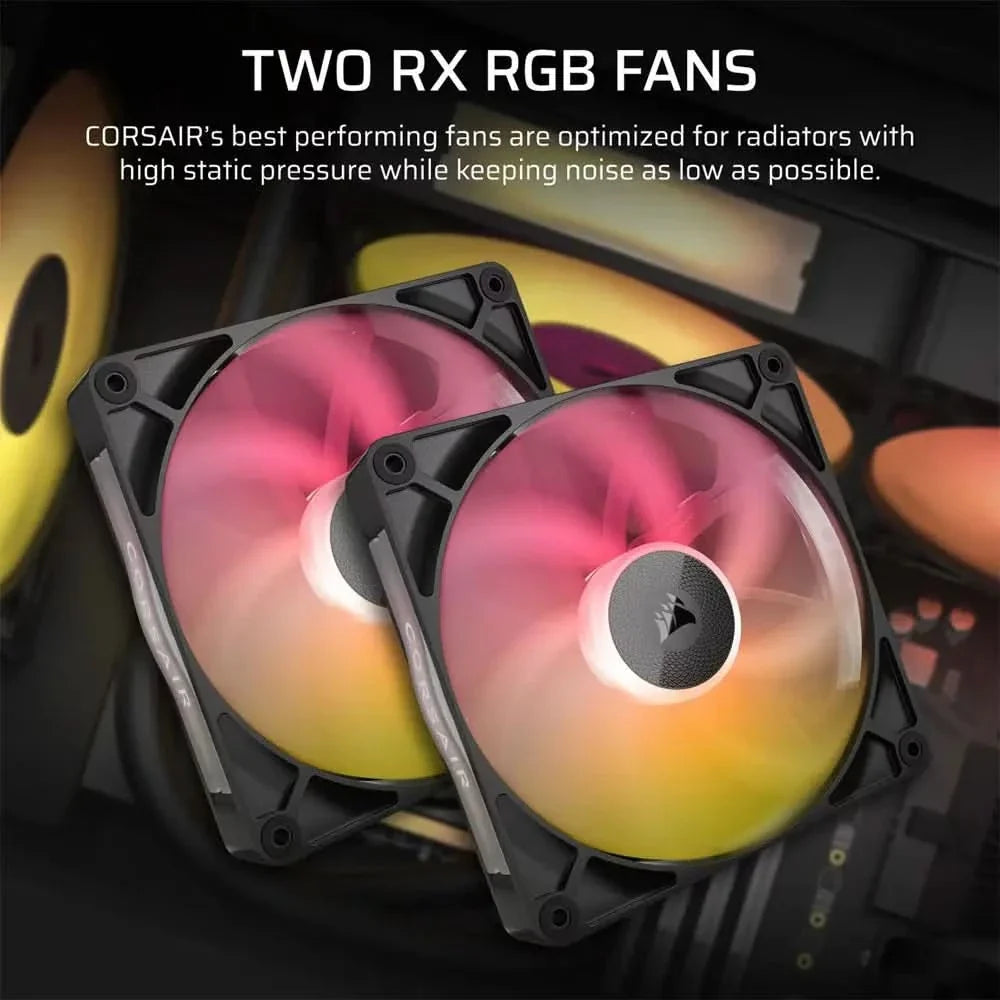 Corsair iCUE LINK TITAN 280 RX RGB Black, 280mm AIO Liquid CPU Cooler – TechCure India