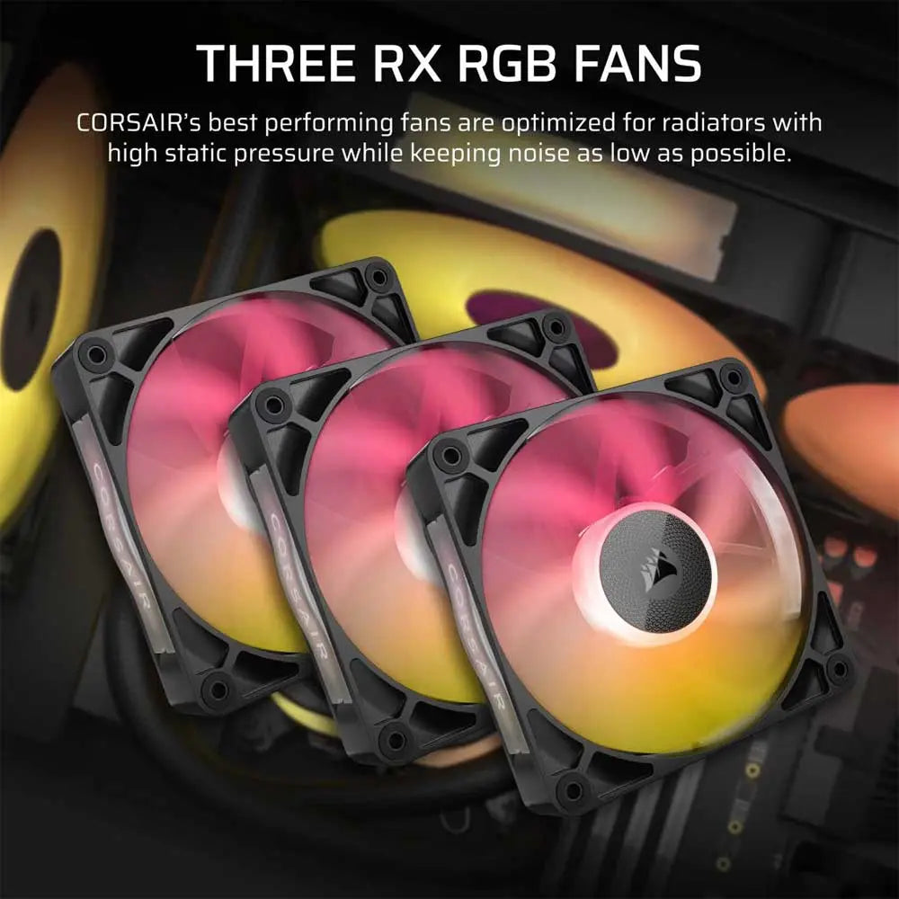 Corsair iCUE Link Titan 360 RX RGB AIO Liquid CPU Cooler Black (CW-9061018-WW) – TechCure India