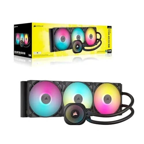 Corsair iCUE LINK TITAN 420 RX RGB Black, 420mm AIO Liquid CPU Cooler – TechCure India