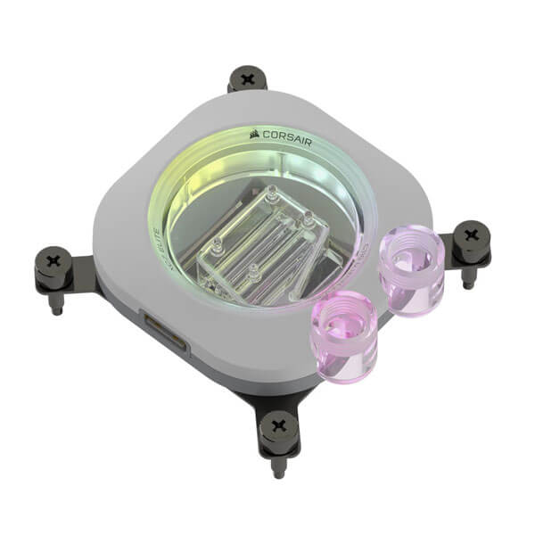 CORSAIR iCUE LINK XC7 RGB ELITE CPU Water Block (LGA 1700, AM5, AM4) – White – Model CX-9010022-WW – TechCure India