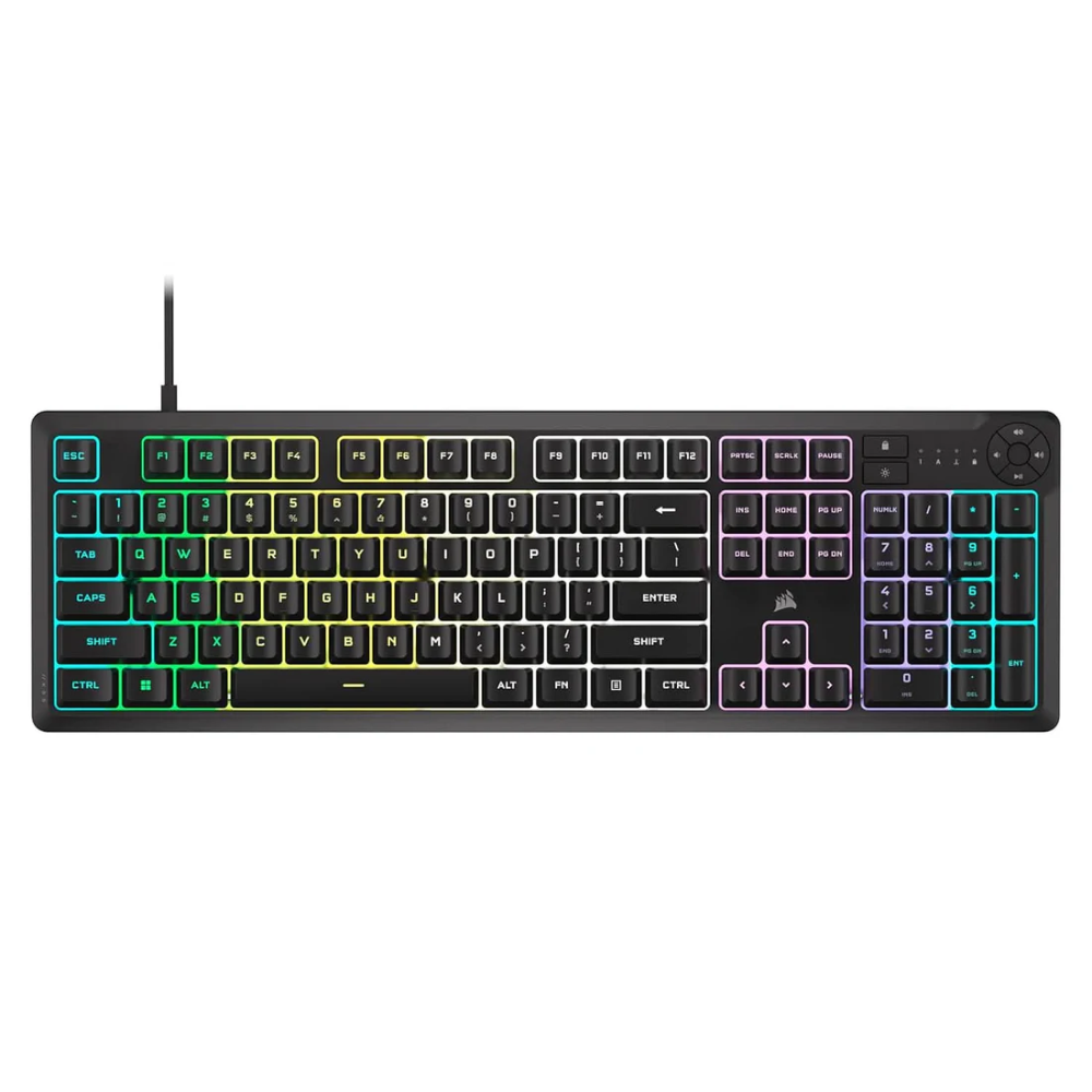 CORSAIR K55 Core Full Size Wired RGB Membrane Gaming Keyboard ( Black ) ( Membrane Switch ) – TechCure India