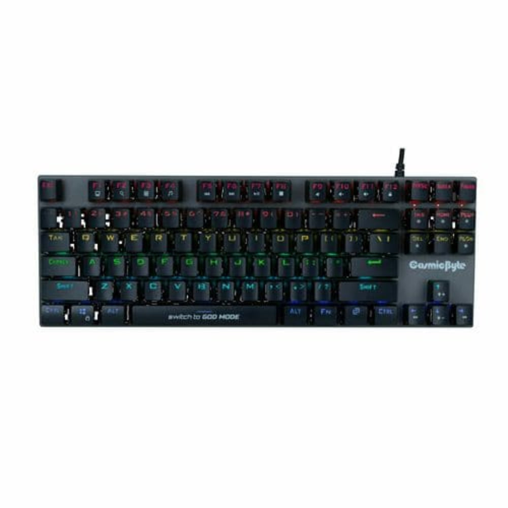 COSMIC BYTE CB-GK-25 Pandora Tenkeyless Mechanical Wired Gaming Keyboard ( Black) ( Blue Switch ) – Model TCBP03372 – TechCure India