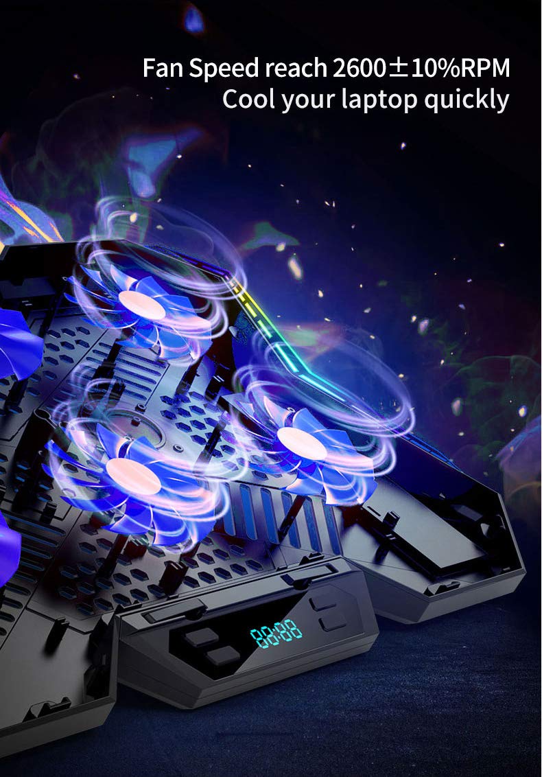 COSMIC BYTE METEOROID RGB COOLING PAD BLACK/BLUE – TechCure India