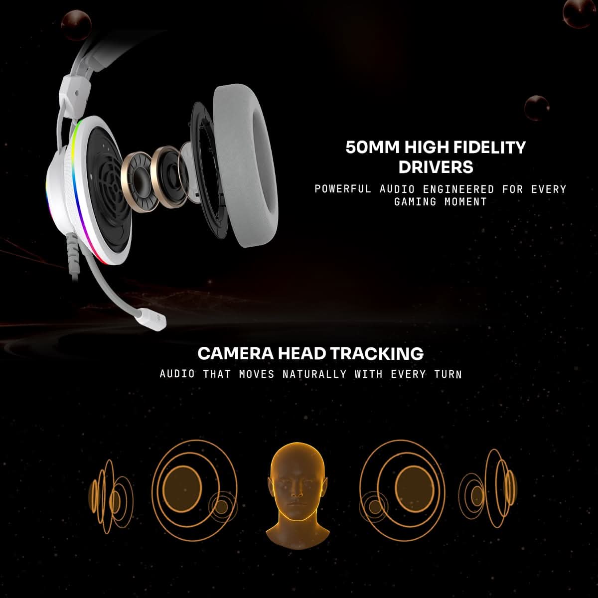 Cosmic Byte Proteus X 7.1.4 Surround Wired Gaming Headset White – photo 3 – TechCure India