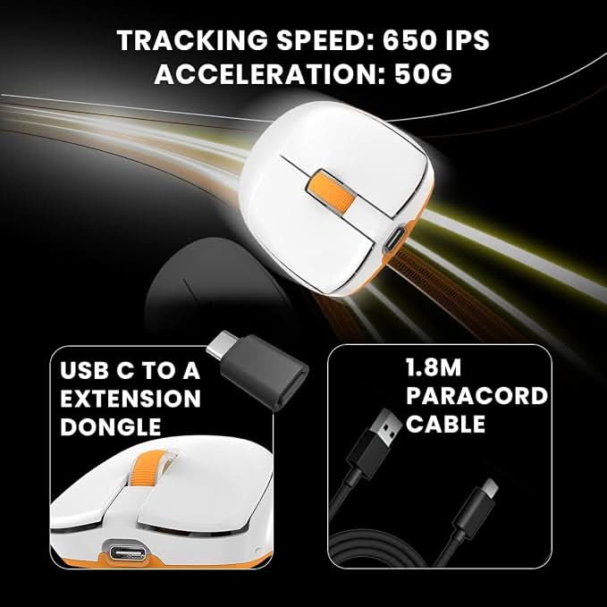 Cosmic Byte Velox 39g Ultra-Light Tri-Mode Gaming Mouse White – TechCure India