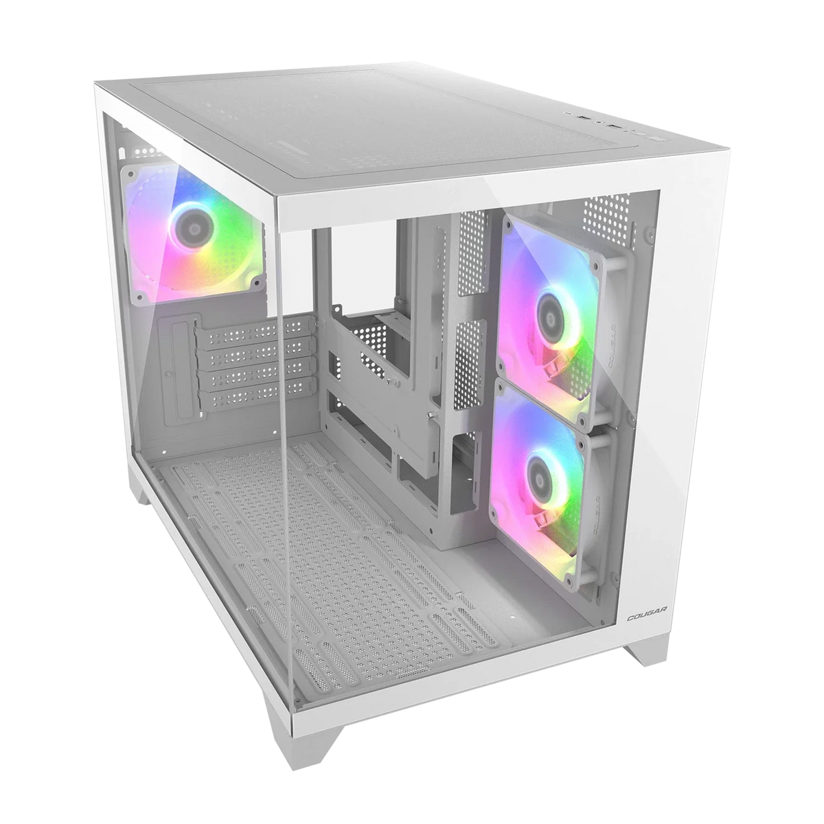Cougar FV150 mini RGB White Mini Tower Cabinet (CGR-2QA6W-RGB) – TechCure India