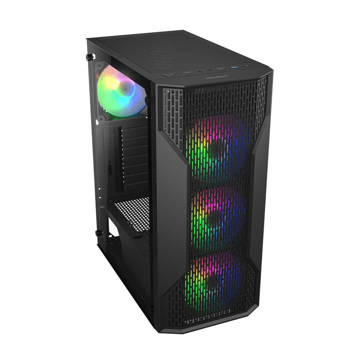 Cougar MX110 RGB Mid Tower Cabinet CGR-2BD2B-RGB – photo 3 – TechCure India