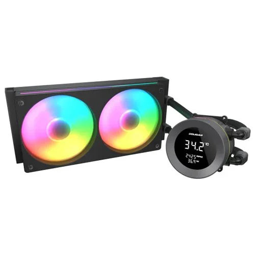 Cougar Poseidon Vistek ARGB 240mm CPU Liquid Cooler with Digital Display Black – TechCure India