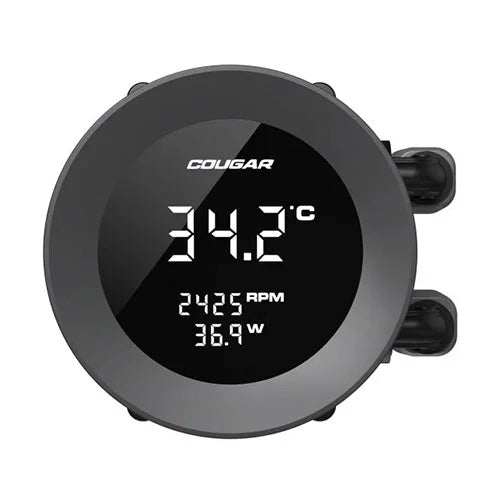 Cougar Poseidon Vistek ARGB 240mm CPU Liquid Cooler with Digital Display Black – TechCure India