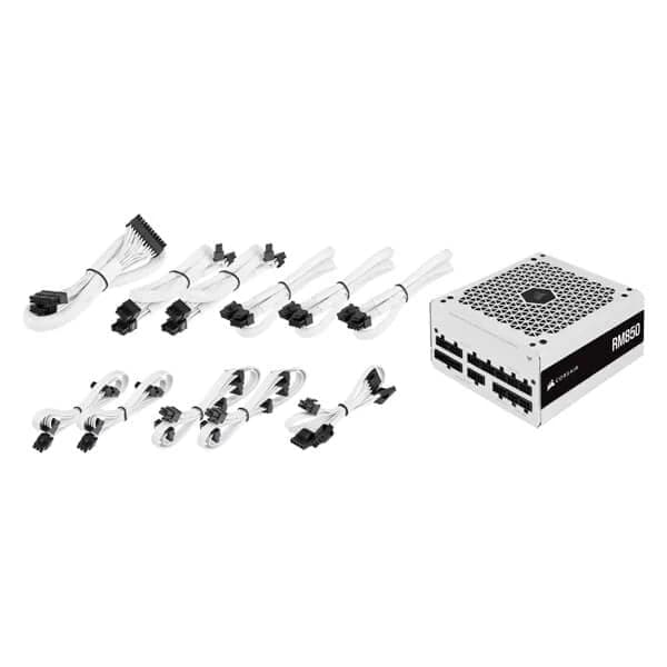CORSAIR RM850 850W 80 + Gold Fully Modular ATX 2.0 Power Supply (White) - 6