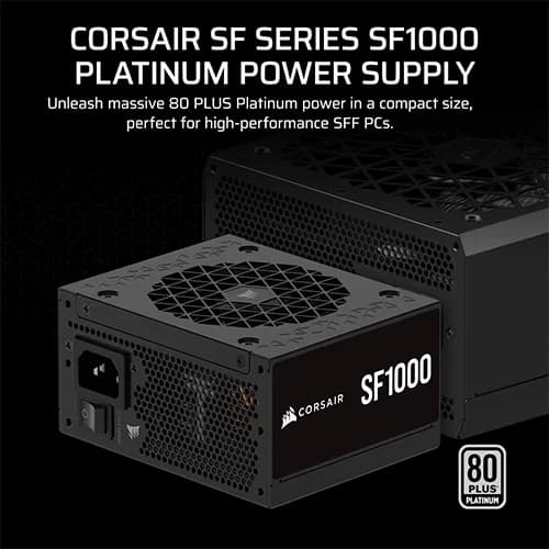 CORSAIR SF1000 80+ Platinum Fully Modular ATX 3.1 SFX Power Supply (1000W) – TechCure India