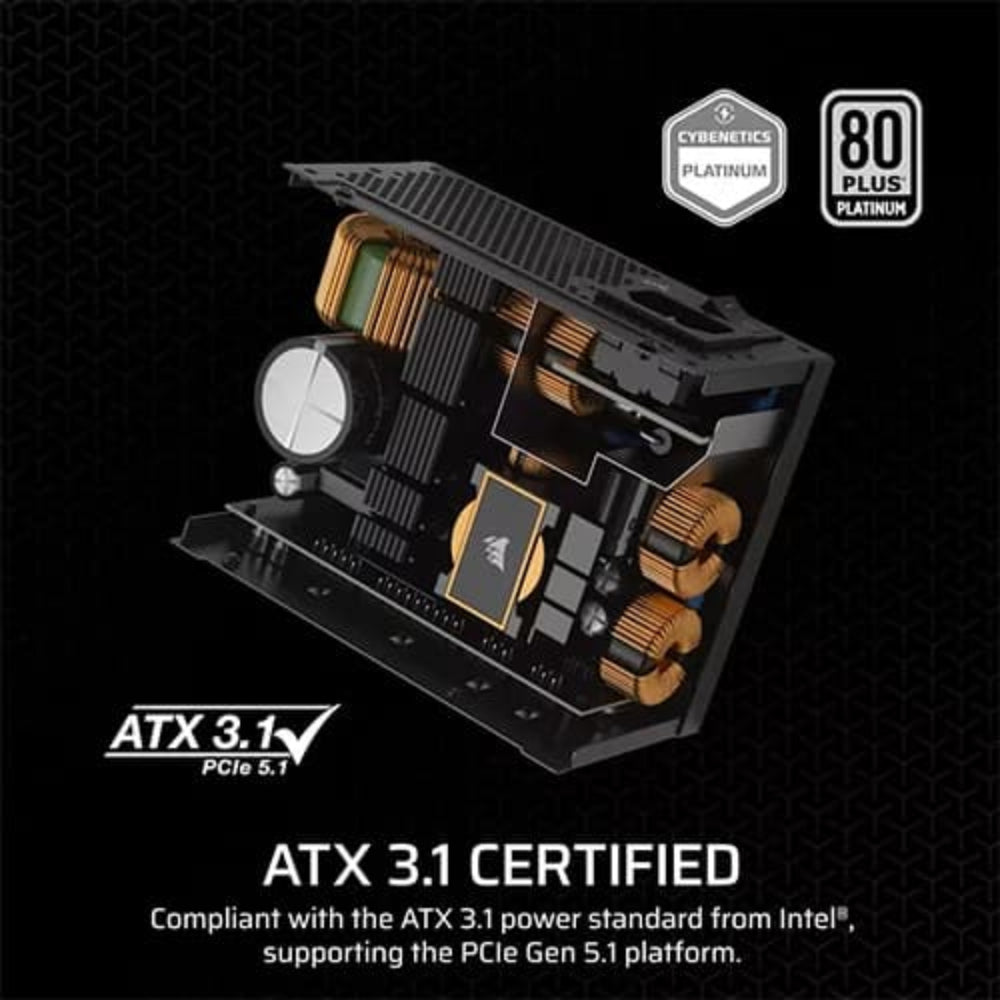 CORSAIR SF1000 80+ Platinum Fully Modular ATX 3.1 SFX Power Supply (1000W) – TechCure India