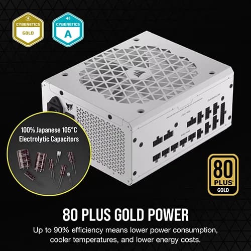 CORSAIR RM1000x Shift 1000W 80+ Gold ATX 3.1 Fully Modular Power Supply ( White ) - 4