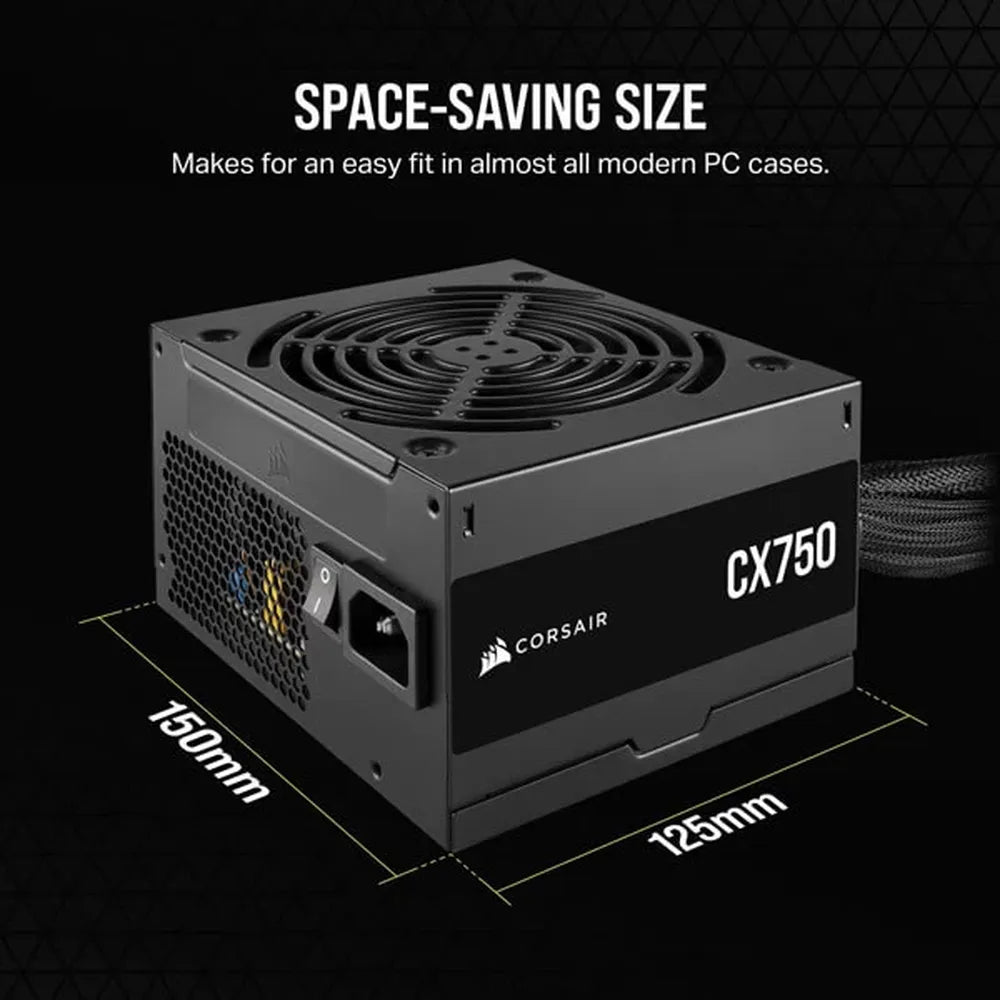 CORSAIR CX750 750W 80+ Bronze Non Modular ATX Power Supply - 2