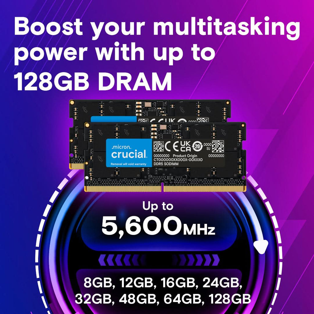 Crucial 16GB DDR5-5600 MHz SODIMM Laptop Ram CT16G56C46S5 – TechCure India