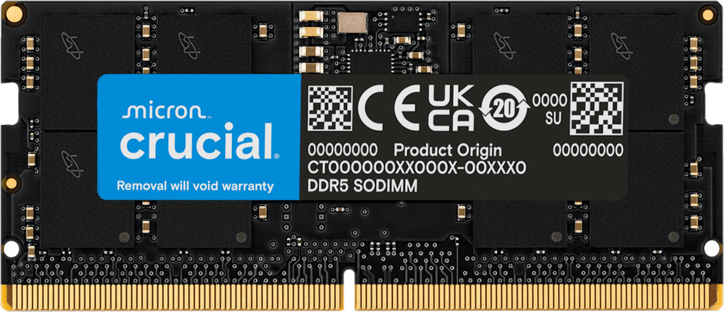Crucial 16GB DDR5-5600 MHz SODIMM Laptop Ram CT16G56C46S5 – TechCure India