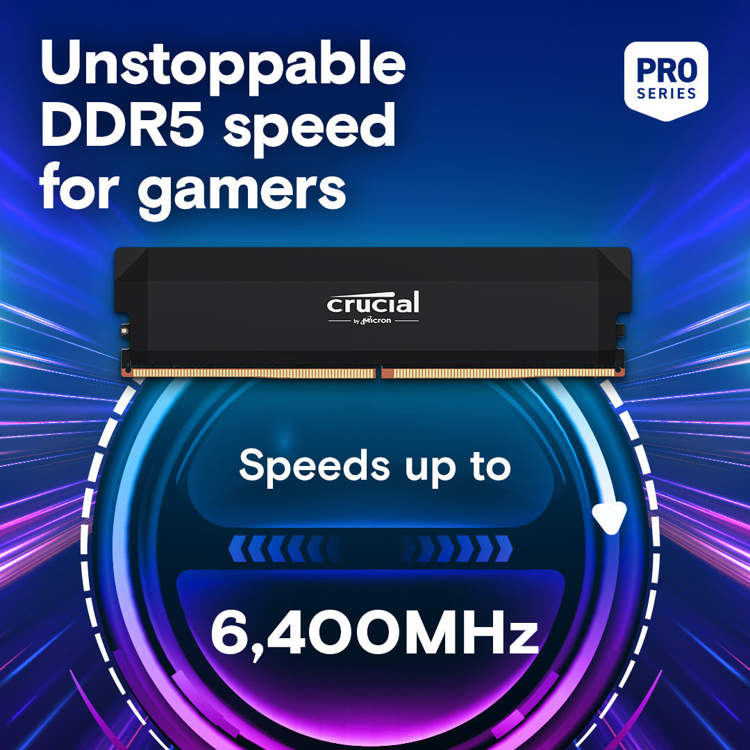 CRUCIAL PRO 16GB DDR5-6000 UDIMM CL36 RAM CP16G60C36U5B – TechCure India