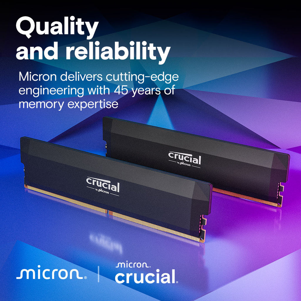 CRUCIAL PRO 16GB DDR5-6000 UDIMM CL36 RAM CP16G60C36U5B – TechCure India