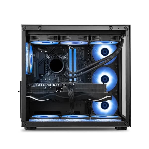 ANT ESPORTS Crystal ARGB EATX Mid Tower Cabinet (Black) - 3