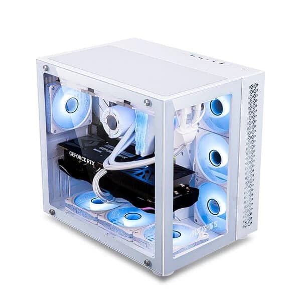ANT ESPORTS Crystal ARGB EATX Mid Tower Cabinet (White) - 3