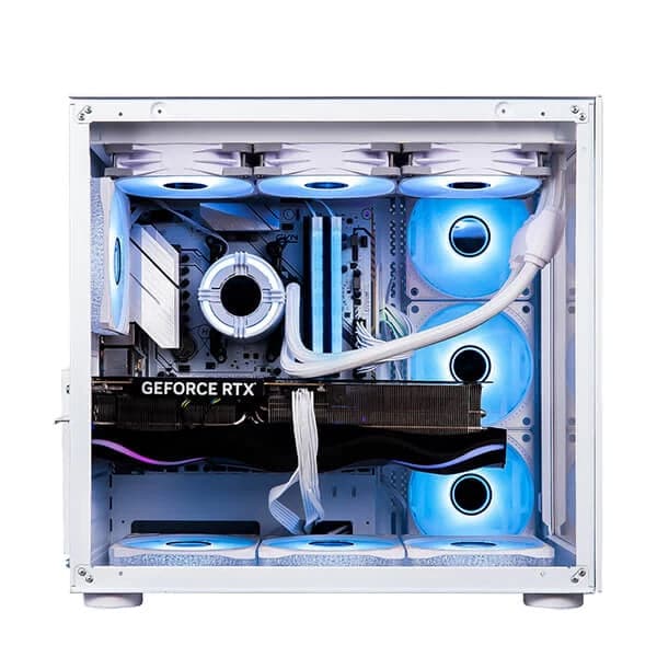 ANT ESPORTS Crystal ARGB EATX Mid Tower Cabinet (White) - 5