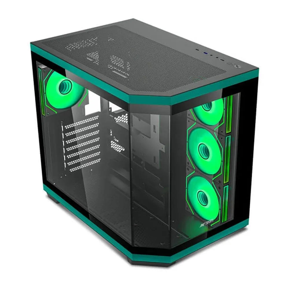 ANT ESPORTS Crystal X11 ARGB ATX Mid Tower Cabinet (Green) - 2