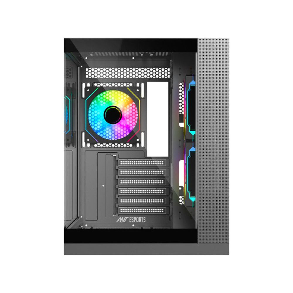 ANT ESPORTS Crystal X4 ARGB ATX Mini Tower Cabinet (Grey) - 2