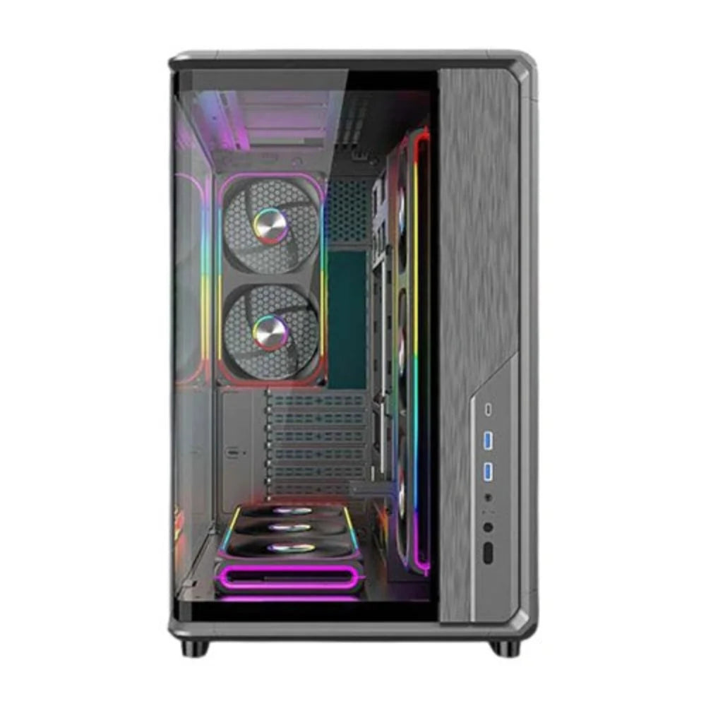 ANT ESPORTS Crystal X8 ARC ATX Mid Tower Cabinet ( Black ) – TechCure India