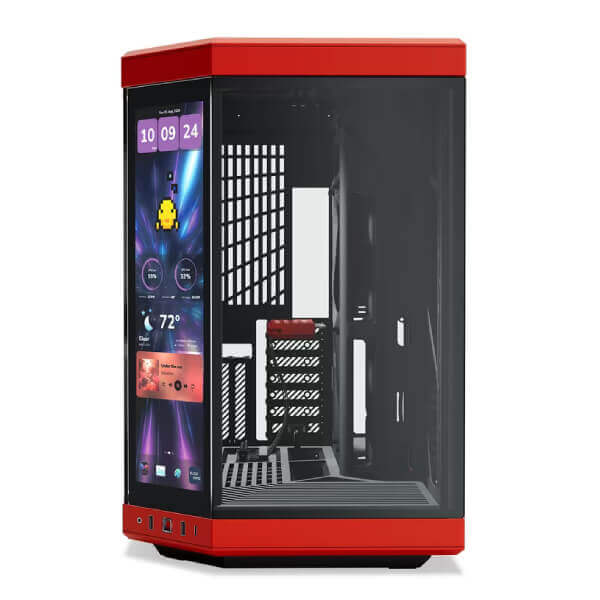HYTE Y70 TOUCH INFINITE DUAL CHAMBER ATX MID-TOWER CABINET RED-BLACK (CS-HYTE-Y70TI-RB) – TechCure India