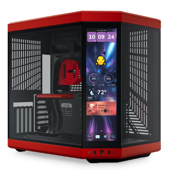 HYTE Y70 TOUCH INFINITE DUAL CHAMBER ATX MID-TOWER CABINET RED-BLACK (CS-HYTE-Y70TI-RB) – TechCure India