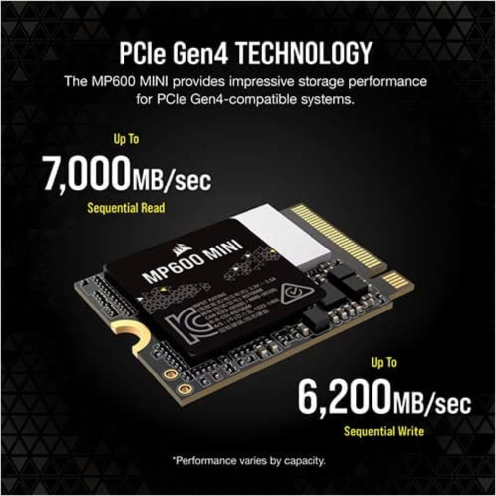 CORSAIR MP600 Mini 1TB M.2 NVME Gen4 Internal Solid State Drive ( SSD ) - 3