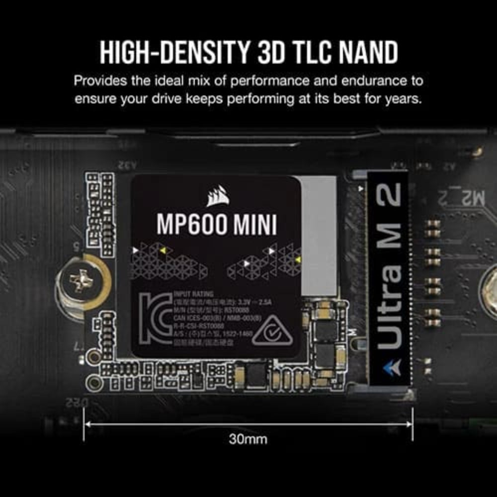 CORSAIR MP600 Mini 1TB M.2 NVME Gen4 Internal Solid State Drive ( SSD ) - 2