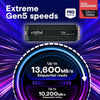 CRUCIAL T705 1TB M.2 NVME Gen5 Solid State Drive ( SSD ) ( With Heatsink ) - 4