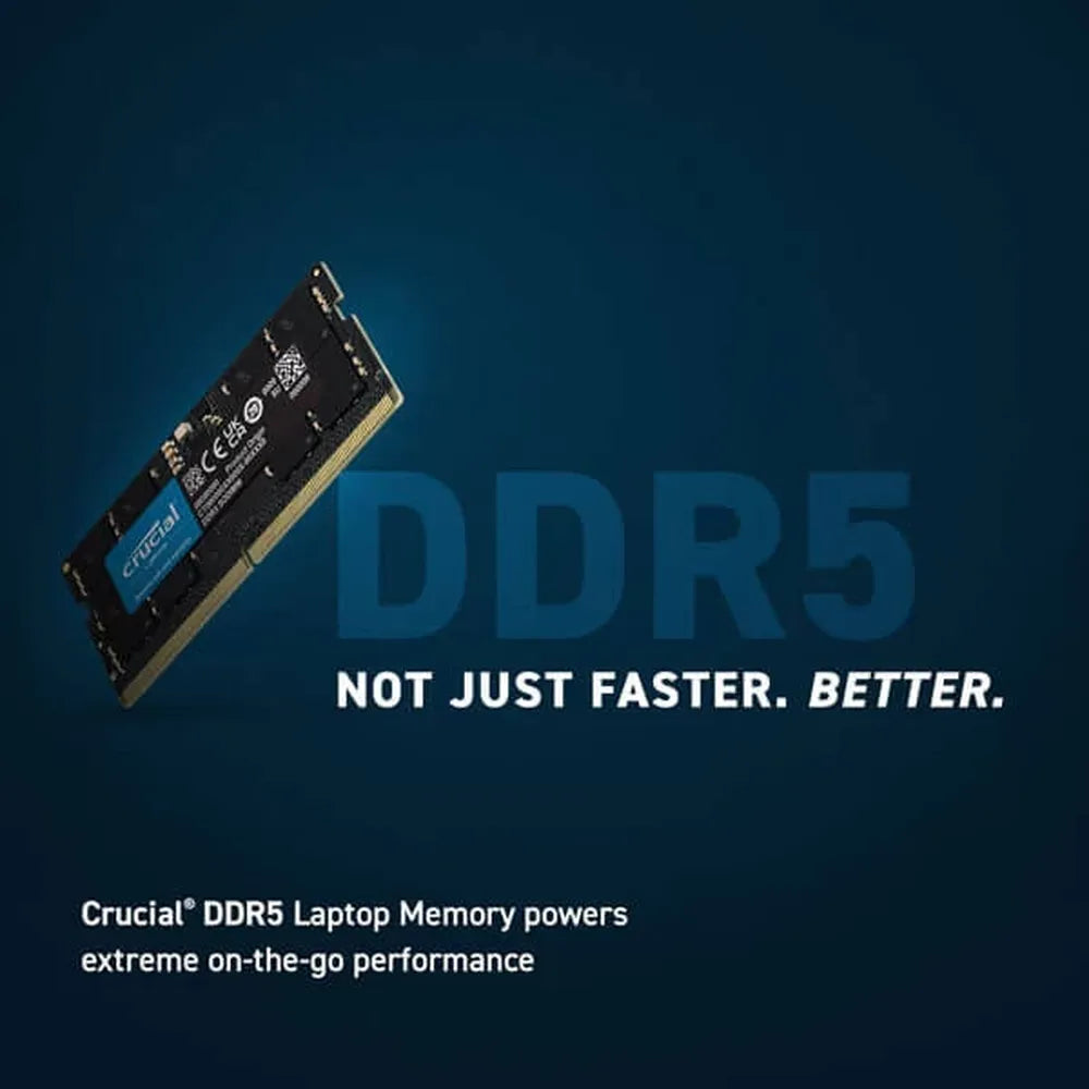 CRUCIAL 8GB ( 8GB x 1 ) 4800MHz DDR5 Laptop RAM ( CL40 ) - 2