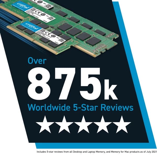 CRUCIAL 8GB ( 8GBx1 ) 3200MHz DDR4 RAM ( CL22 ) – TechCure India