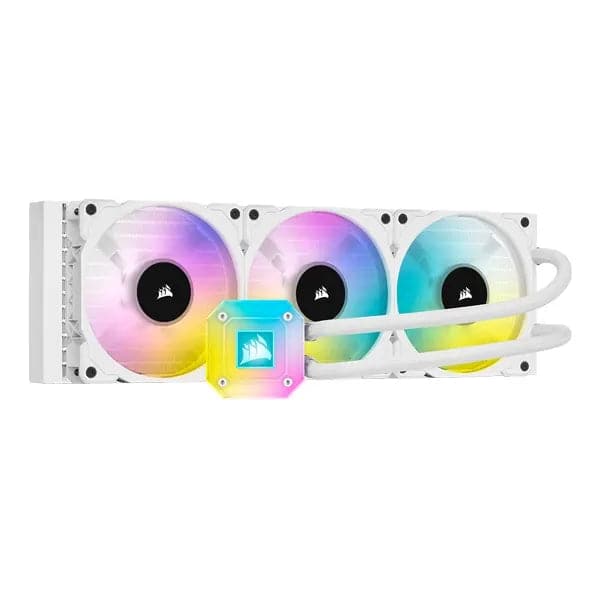 CORSAIR ICUE H150i Elite Capelllix 360mm CPU Liquid Cooler (White)