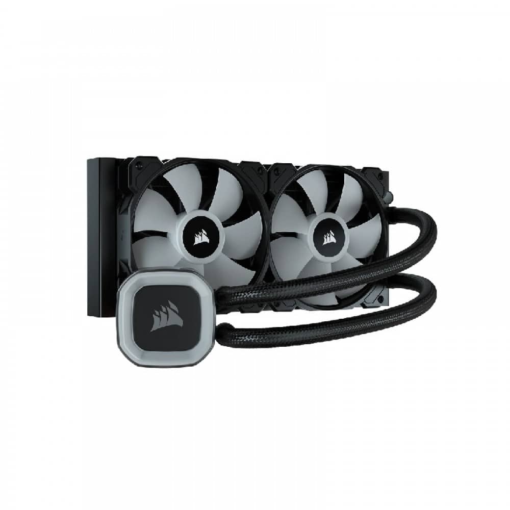 CORSAIR H100 RGB 240mm CPU Liquid Cooler (Black) - 2